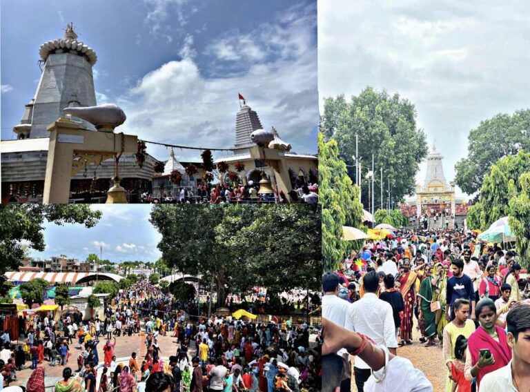 हर हर महादेव के स्वरों से गूंज उठा कुंडेश्वर मंदिर प्रांगण भगवान भोलेनाथ की नगरी में उमड़ी भक्तों की अपार भीड़