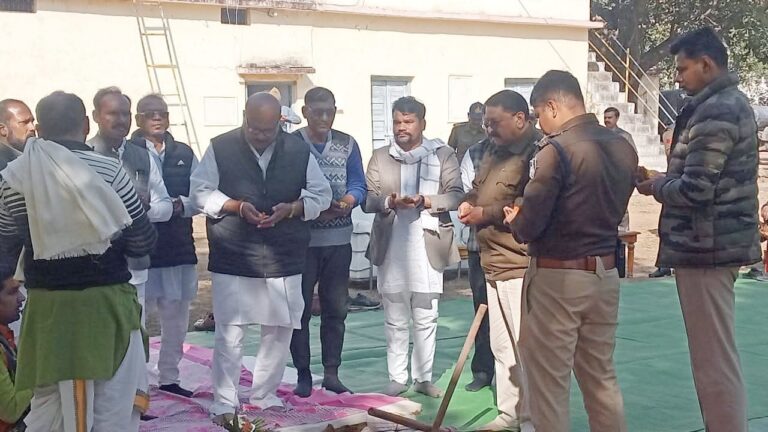 विधायक दादा यादवेंद्र सिंह बुंदेला ने किया भूमि पूजन पुलिस लाइन परिसर में बनेगा टीनसेड