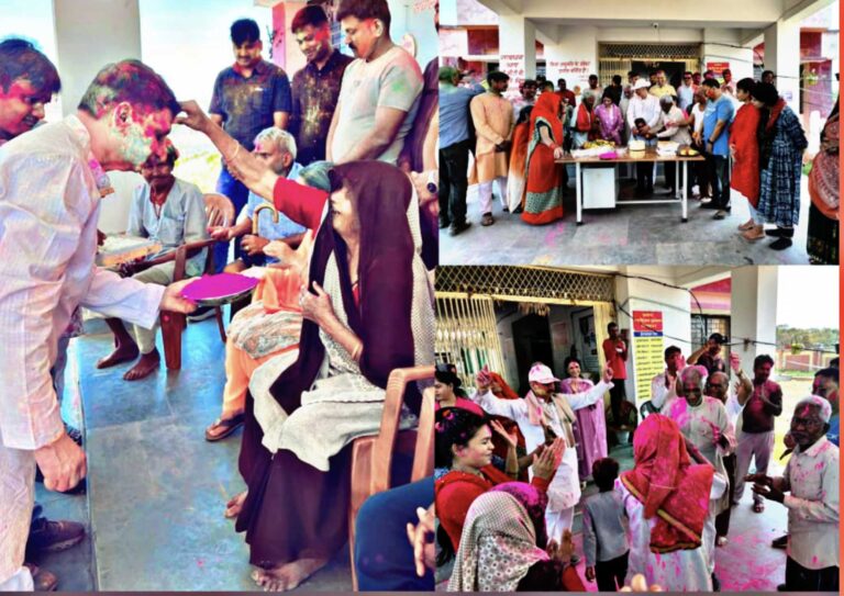 मातृ पितृ छाया वृद्ध आश्रम मे पुलिस अधिकारी, कर्मचारियों के साथ पहुंचे एसपी मनोहर सिंह मंडलोई वृद्ध जनों के साथ मनाई होली,बांटीं खुशियां