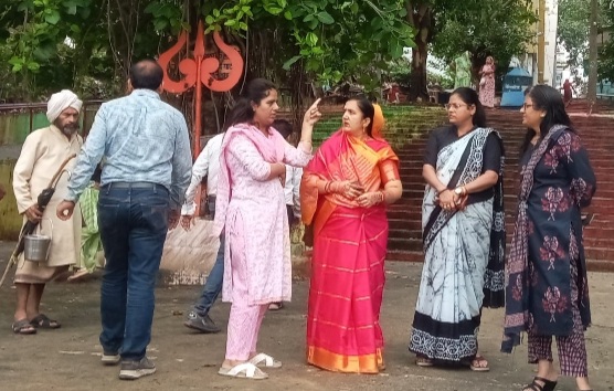 जल संसाधन विभाग के साथ नपाध्यक्ष ने किया क्षतिग्रस्त घाट का निरीक्षण, पुख्ता सुरक्षा व्यवस्था करने के दिए निर्देश