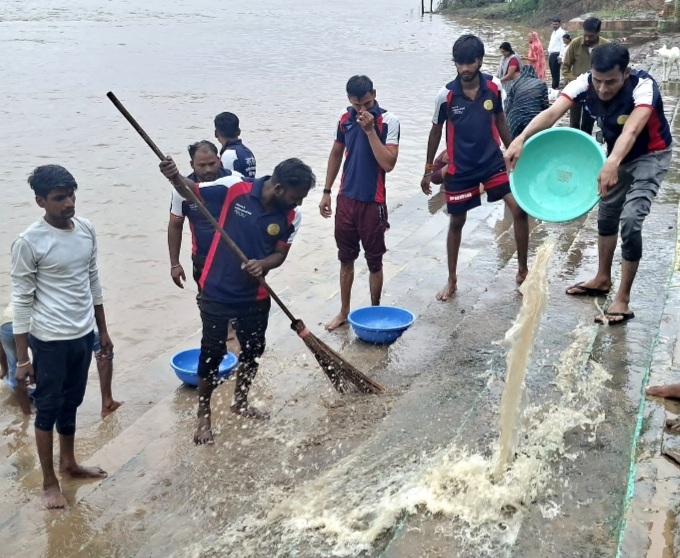 जय हो समिति द्वारा माँ नर्मदा घाट स्वच्छता अभियान का 262वाँ सप्ताह संपन्न