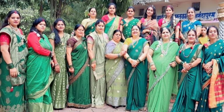 अखिल भारतीय कायस्थ महासभा मातृ-शक्तियों ने मनाई हरियाली तीज, बांटी सुहाग सामग्री