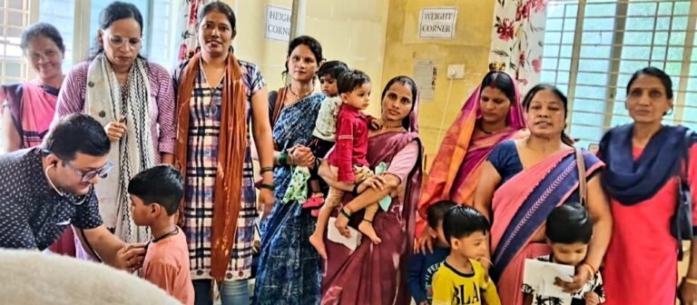 पोषण पुनर्वास केंद्र में आयोजित शिविर में हुई 40 बच्चों की स्वास्थ्य जांच