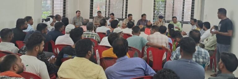आगामी त्योहारों को लेकर शांति समिति की बैठक सम्पन्न