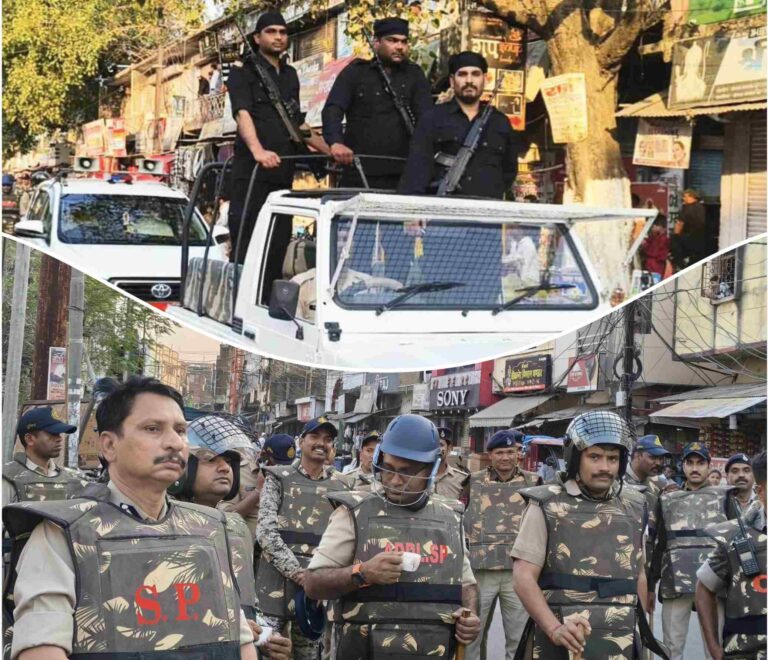 पुलिस अधीक्षक मनोहर सिंह मंडलोई के नेतृत्व में पूर्ण बलवा ड्रिल सामग्री के साथ टीकमगढ़ पुलिस ने निकाला फ्लैग मार्च आगामी होली, रमजान एवं रामनवमी के दृष्टिगत पुलिस का व्यापक फ्लैग मार्च