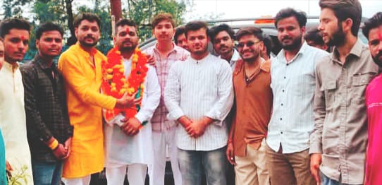 नवनियुक्त युवा मोर्चा जिलाध्यक्ष संकल्प जैन का हुआ नगर में भव्य स्वागत
