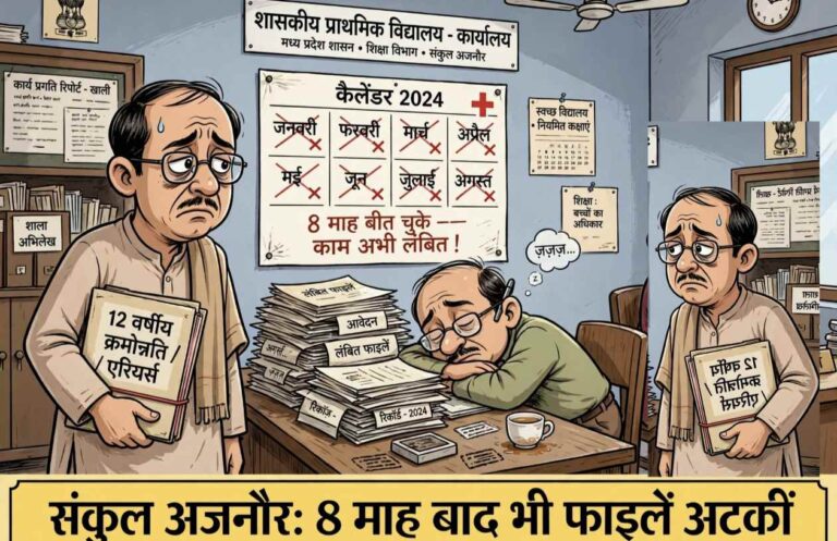 संकुल अजनौर में 8 माह बाद भी न एरियर्स न सेवा पुस्तिका सत्यापन, समस्त शिक्षक परेशान शिक्षकों का आरोप- संकुल प्राचार्य और बाबू की लापरवाही से अटका है काम, 12 वर्षीय क्रमोन्नति का लाभ नहीं मिला